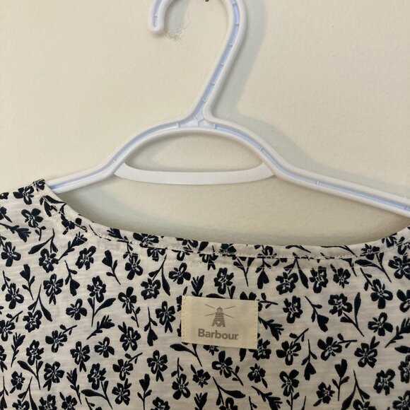 Barbour Women’s Shirt White Floral Size US 12 Seaholly - Picture 6 of 6